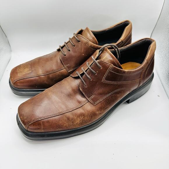ECCO Mens Derby Shoes Helsinki 2 Toe Leather Lace Up 500174 EU44 / US 10-10.5 main image 3